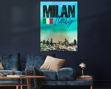 Milaan Italië van Printed Artings