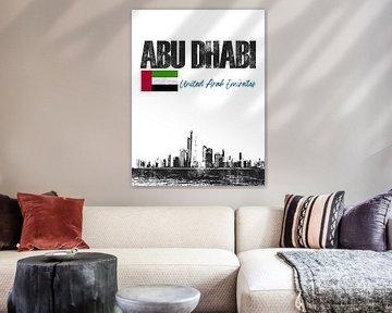 Abu Dhabi Arabische Emiraten van Printed Artings