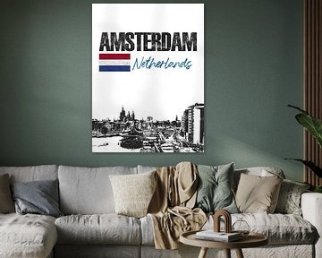 Amsterdam Nederland van Printed Artings