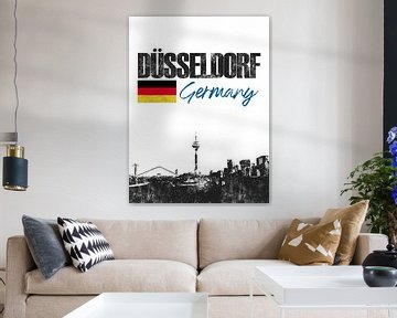 Düsseldorf Duitsland van Printed Artings