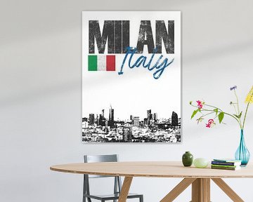 Milaan Italië van Printed Artings