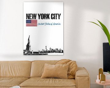 New York City Amerika van Printed Artings
