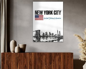 New York City Amerika van Printed Artings