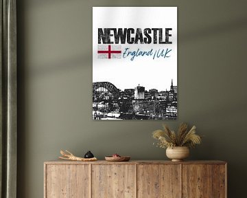 Newcastle Engeland van Printed Artings