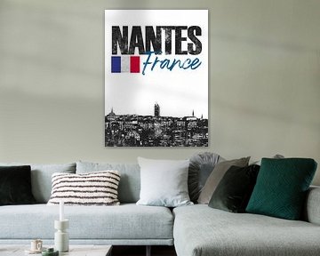 Nantes Frankrijk van Printed Artings