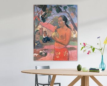 Frau, die eine Frucht hält; Wohin gehst du? (Eu haere ia oe), Paul Gauguin.