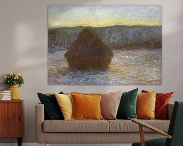 Grainstack, Thaw, Sunset, Claude Monet