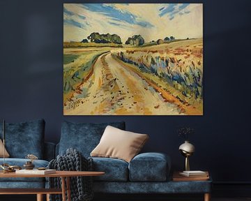 Field road along the golden grain, Schimmert by Nop Briex