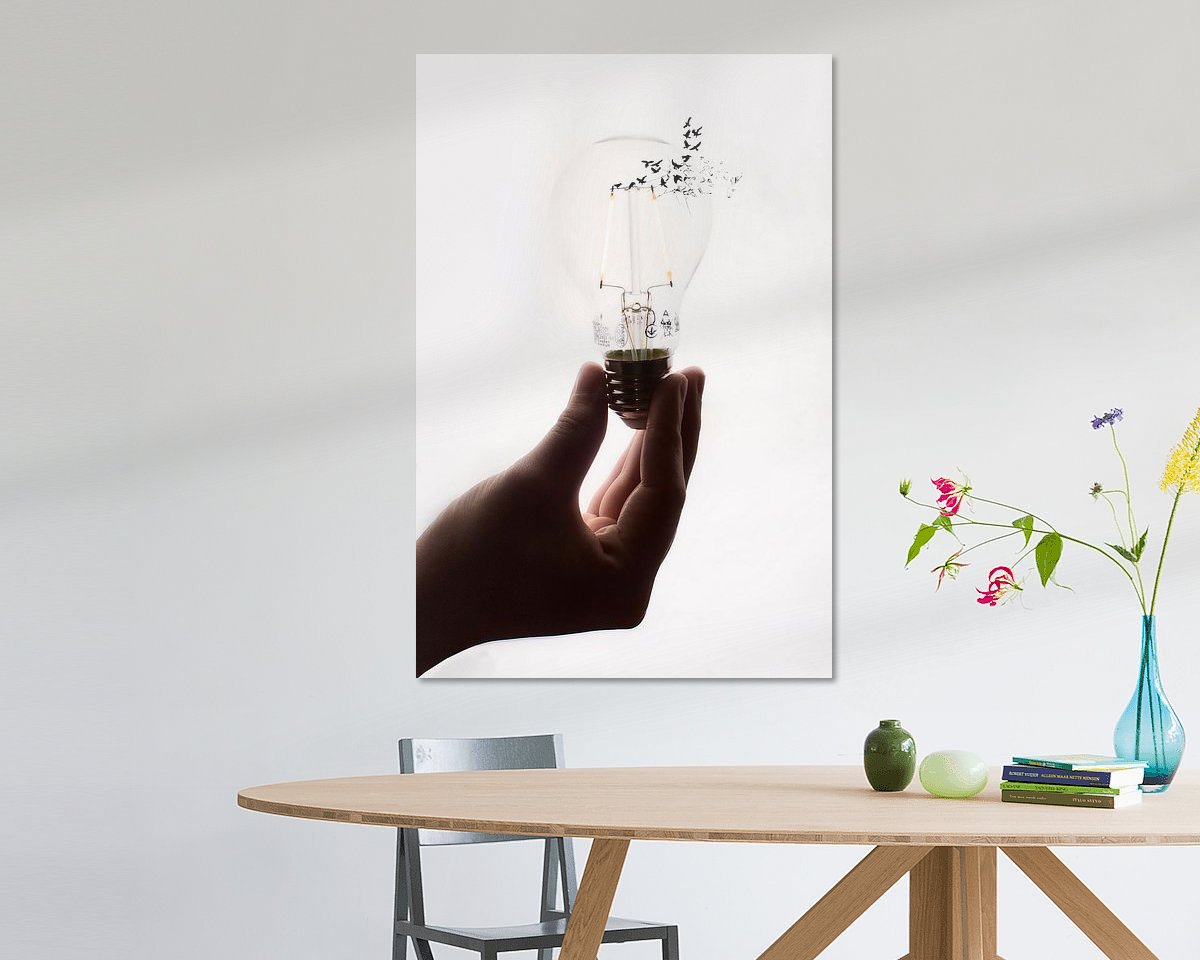 Voorbeeld van het werk in een kamer