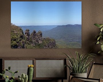 De 'Three Sisters' gezien van 'Echo Point' in de Blue Mountains National Park, NSW, Australia van Tjeerd Kruse
