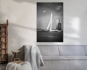 Skyline von Rotterdam mit Erasmus-Brücke von Lorena Cirstea