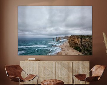 Twelve Apostles scenic uitzichtspunt bij Castle Rock in de pacific ocean road in Victoria, Australia van Tjeerd Kruse