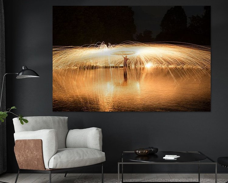 Voorbeeld van het werk in een kamer