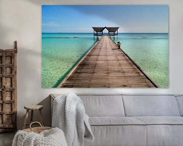 Beach and pier on the Maldives by Atelier Liesjes