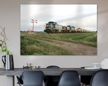 De Lineas treinen in Tussenklappenpolder Nederland (5005) van Erik van Vliet