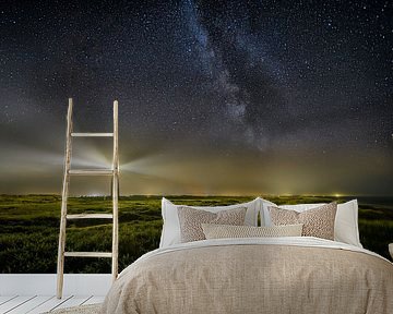 Galaxy at a lighthouse by Ellen van den Doel