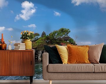 Tanah Lot-watertempel in het eiland van Bali, Indonesië. Outdoor Indonesië natuur landschap van Tjeerd Kruse