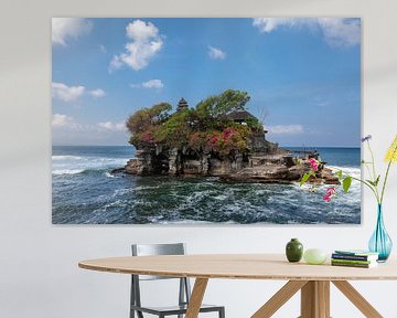 Tanah Lot, temple de l'eau sur l'île de Bali, Indonésie. Paysage naturel d'Indonésie en plein air