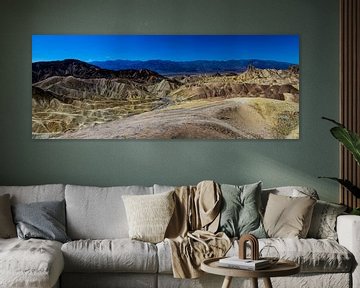 Panorama des Zabriskie Point (Death Valley Nationalpark) von Easycopters