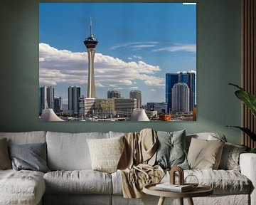 L'horizon de Las Vegas avec la tour Stratosphere