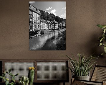Monschau in der Eifel 10 schwarz-weiß