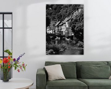 Monschau in der Eifel 1 schwarz-weiß
