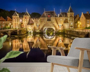 Koppelpoort by night van Robert Stienstra