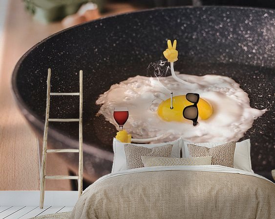 Voorbeeld van het werk in een kamer