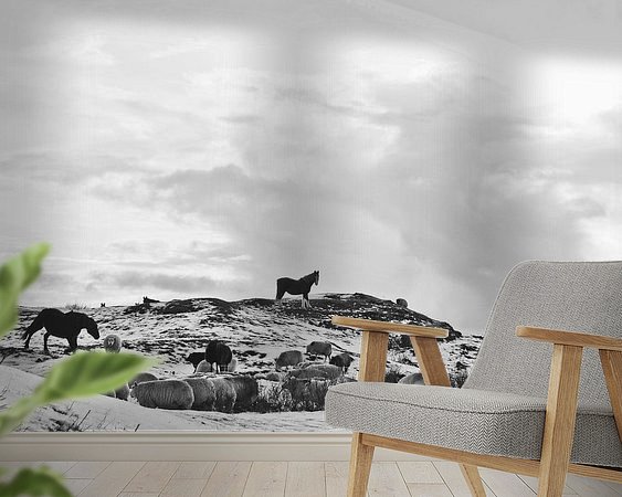 Voorbeeld van het werk in een kamer