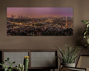 Los Angeles Skyline van Mark den Hartog