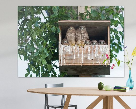 Voorbeeld van het werk in een kamer