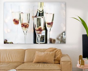 Prosecco au sirop de framboise et eau de rose