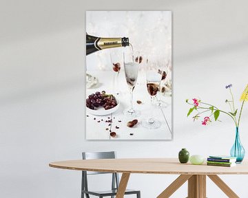 Prosecco au sirop de framboise et eau de rose