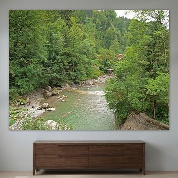 Fluss bei Rappenlochschlucht, Dornbirn, Österreich