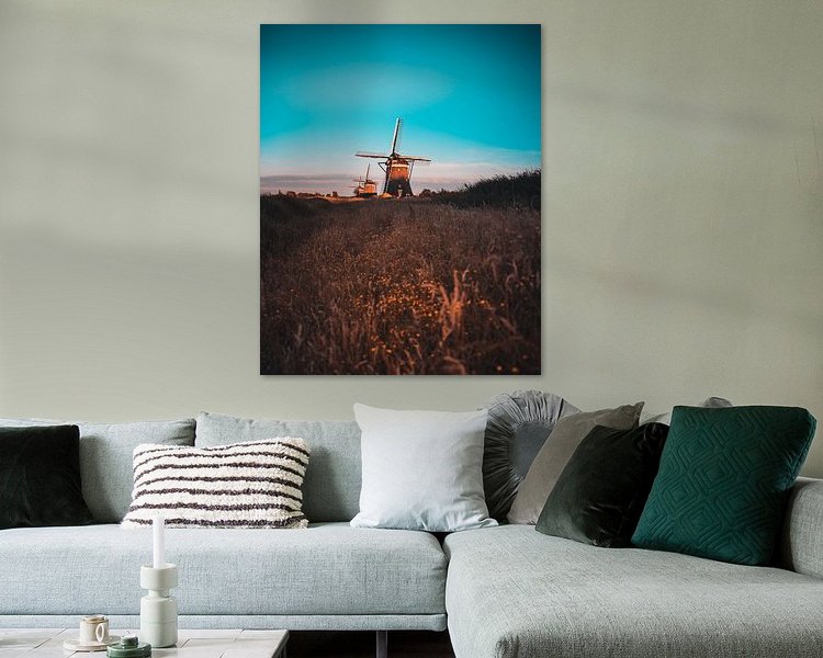 Voorbeeld van het werk in een kamer