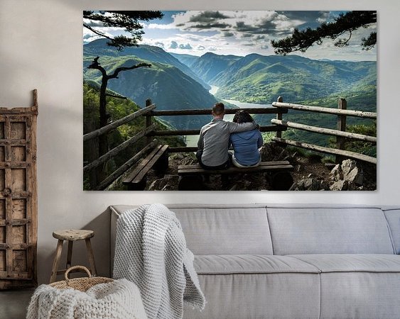 Voorbeeld van het werk in een kamer