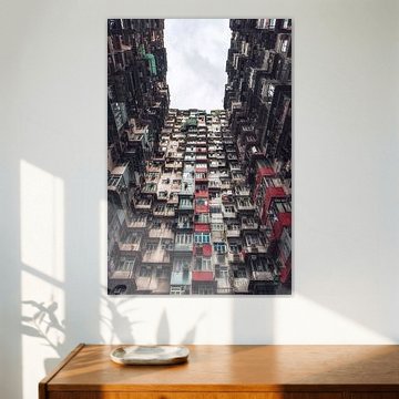 Dicht besiedelte Wohngegend, Apartmentkomplex, Quarry Bay, Hong Kong Island, Hong Kong, China, Asien