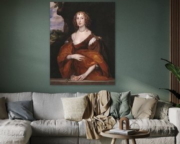 Portret van Mary Hill, Lady Killigrew, Anthony van Dyck, Portret van Mary Hill