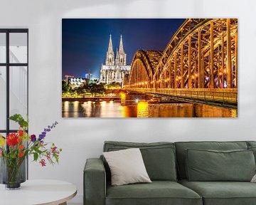 Cologne Cathedral at night by Günter Albers