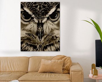 Portrait of an owl by Jan Keteleer
