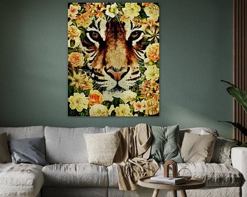 Flower Power Tiger by Jan Keteleer