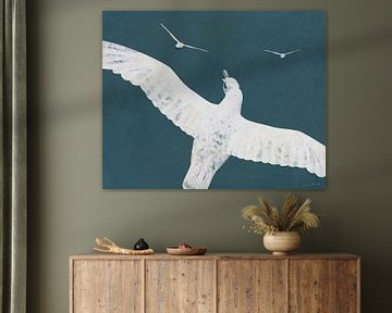 Glacious Gulls Flying by Jan Keteleer