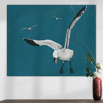 Sabine seagulls flying