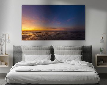 Panorama Sonnenuntergang am Strand von Fabrizio Micciche