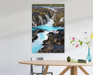 Bruarfoss Waterval te IJsland van Anton de Zeeuw