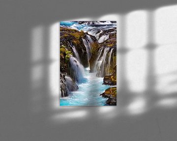 Bruarfoss Wasserfall Detail von Anton de Zeeuw