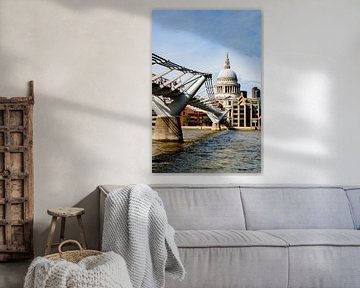 St pauls Cathedral en de millennium bridge