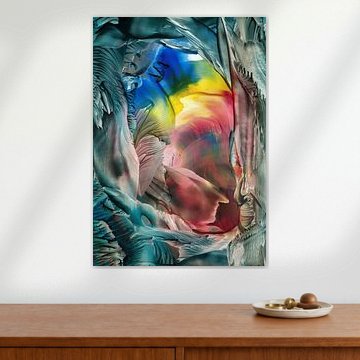 Gezicht in multicolor