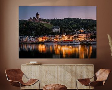 Cochem sur la Moselle au coucher du soleil