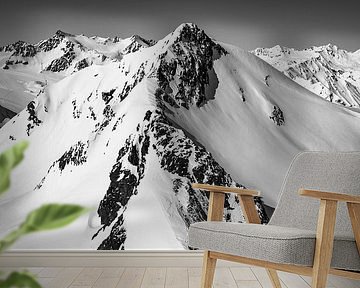 Verschneite Tiroler Alpen in Österreich an einem schönen Wintertag von Sjoerd van der Wal Fotografie